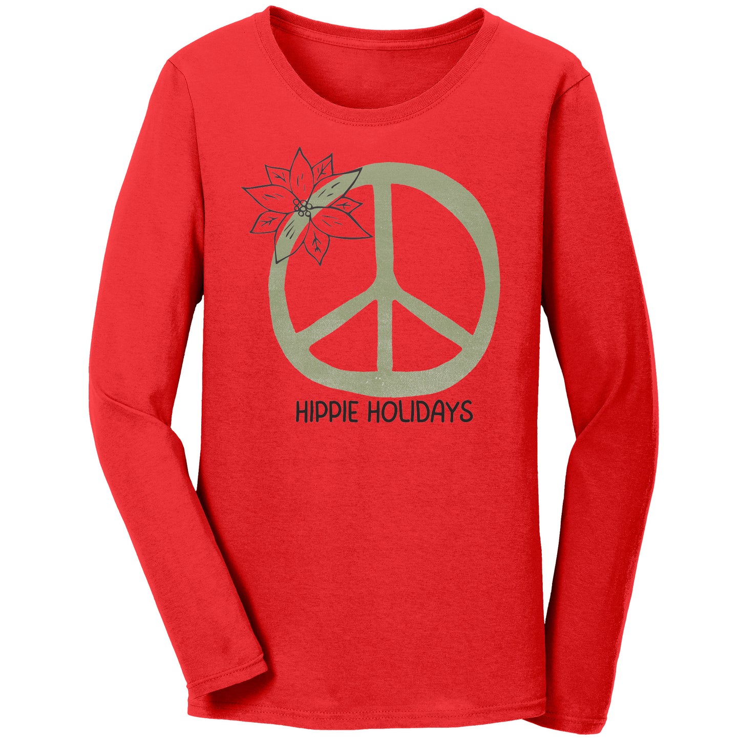 Hippie Holidays Peace Sign T-shirt