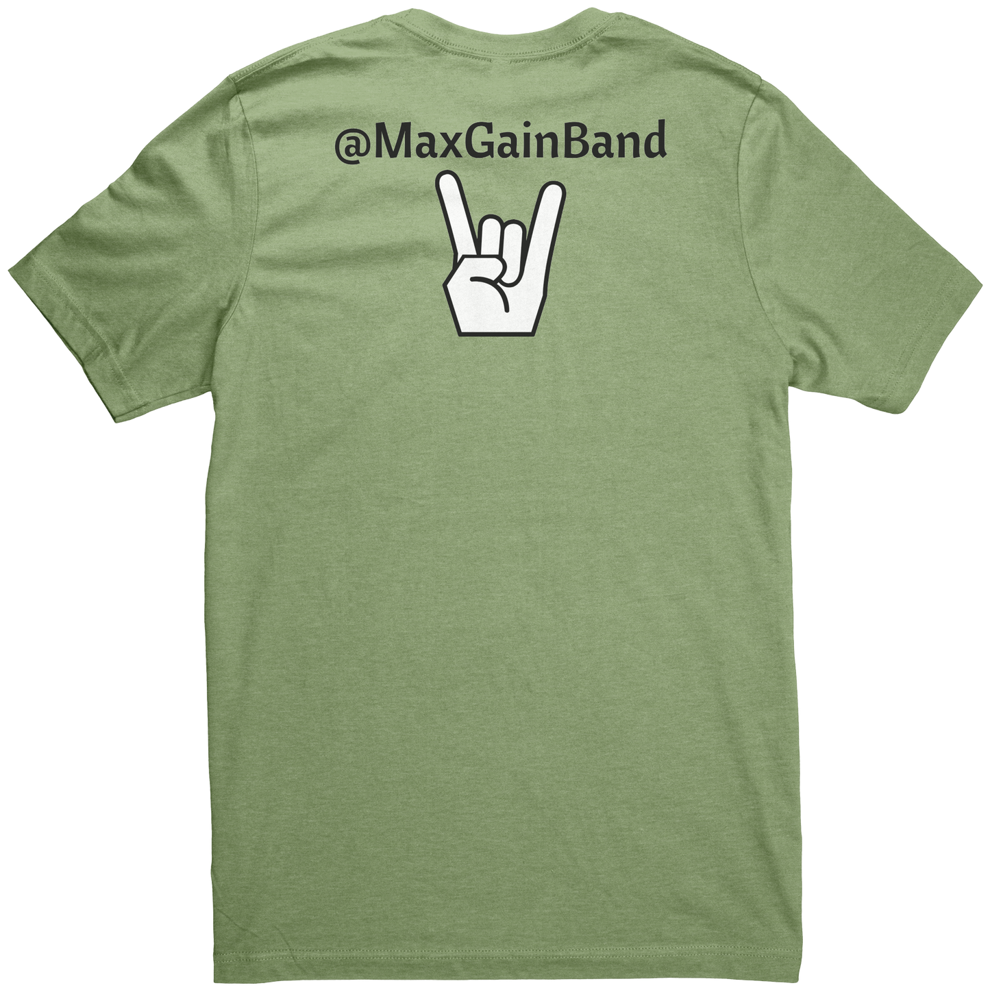 Max_Gain_Guitar_on_Fire_Tshirt_Heather_Green_Back_Mockup.png